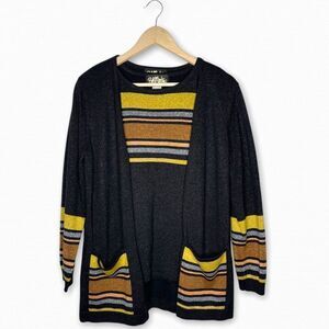 BOB MACKIE Metallic Knit Cardigan Cami Set 